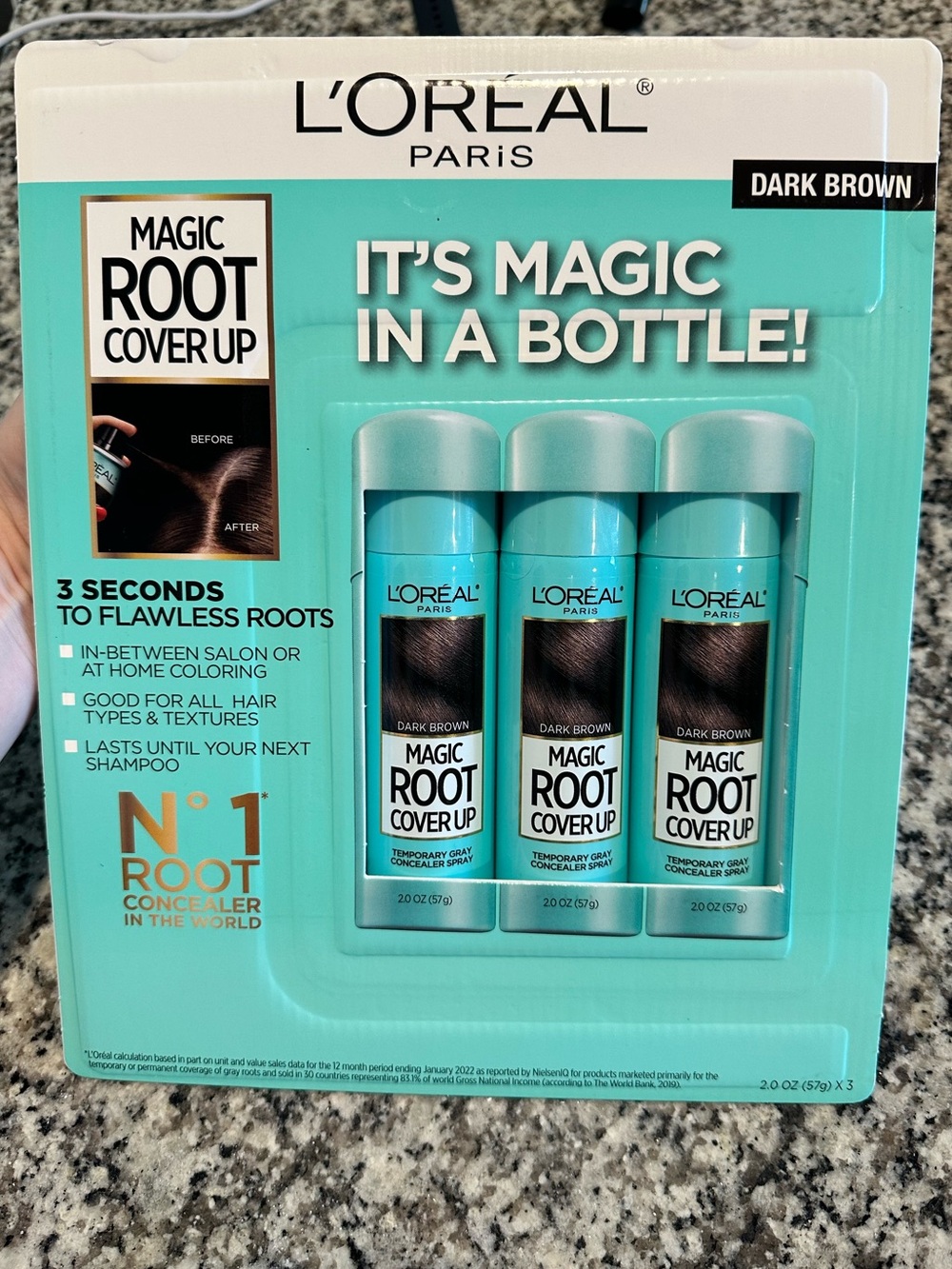 L'Oreal Magic Root Cover Up Temporary Root Concealer - Dark Brown